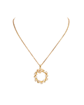 Gold Circle Pendant Necklace