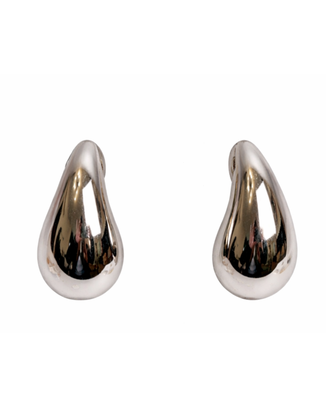 Liquid Silver Teardrop Earrings