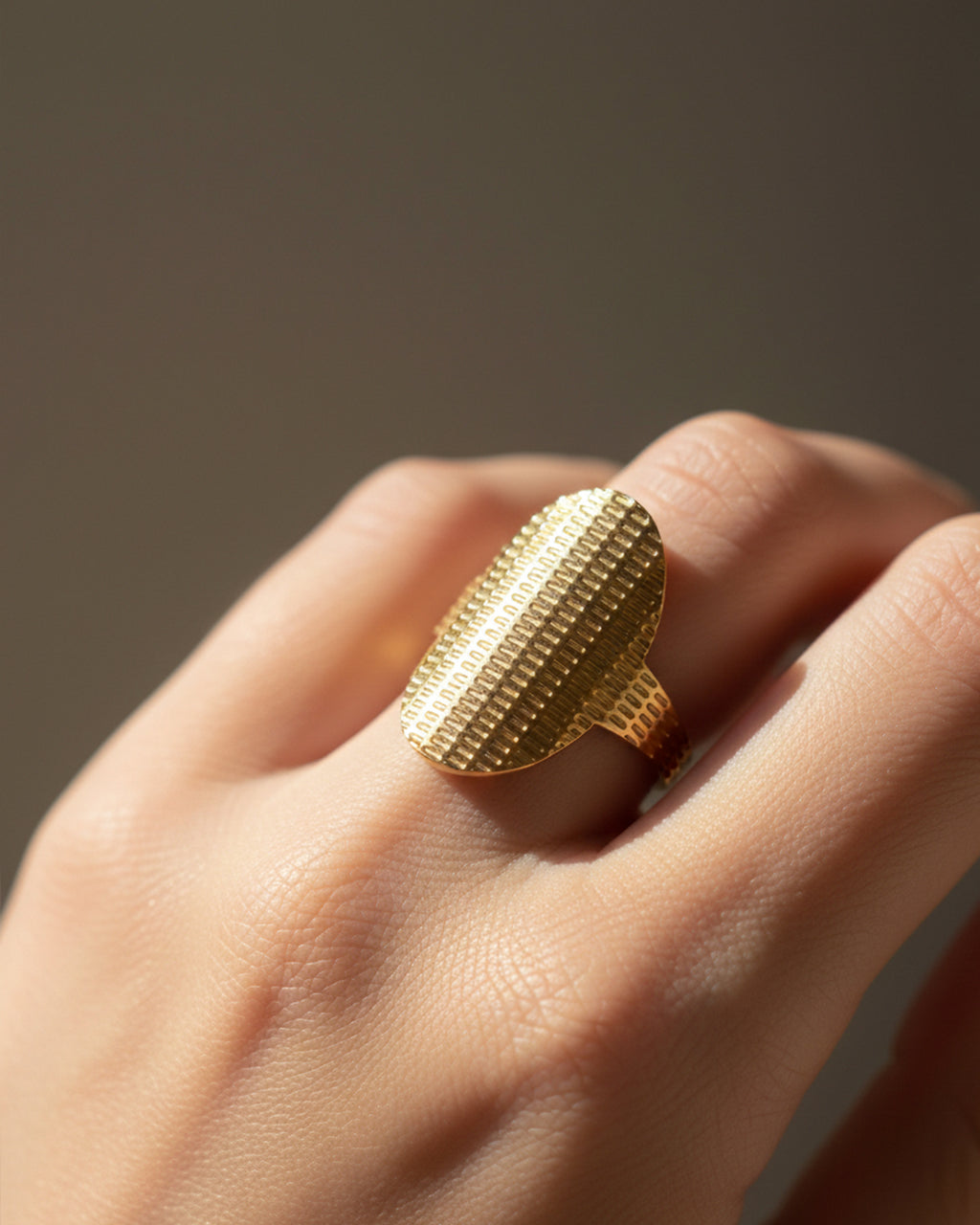 The Gilded Shield Ring
