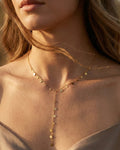 Disk/Sequin Drop Necklace