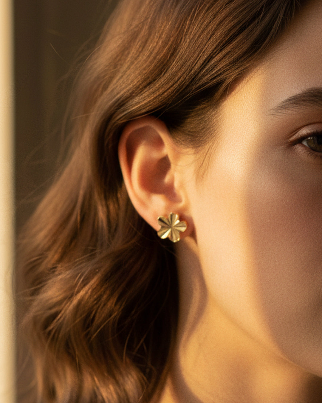 Sculpted Clover/Flower Studs