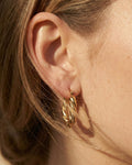 Dual-Tone Twisted Hoops