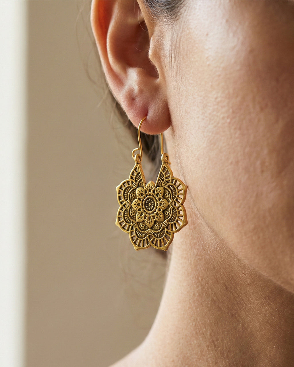 Petal Mandala Drop Earrings
