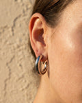 Chunky Silver High-Shine Hoops