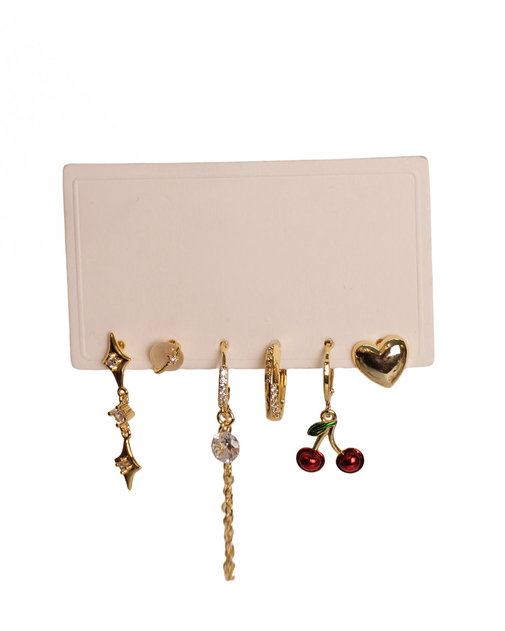 Star & Cherry Earring Set