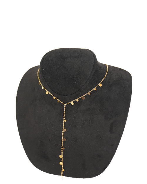 Disk/Sequin Drop Necklace