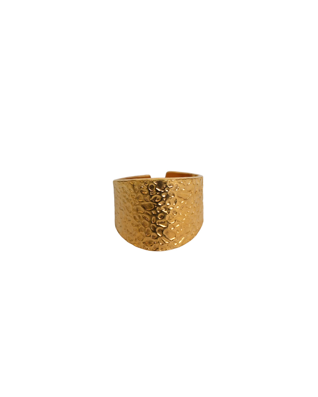 Hammered Wide Band Ring