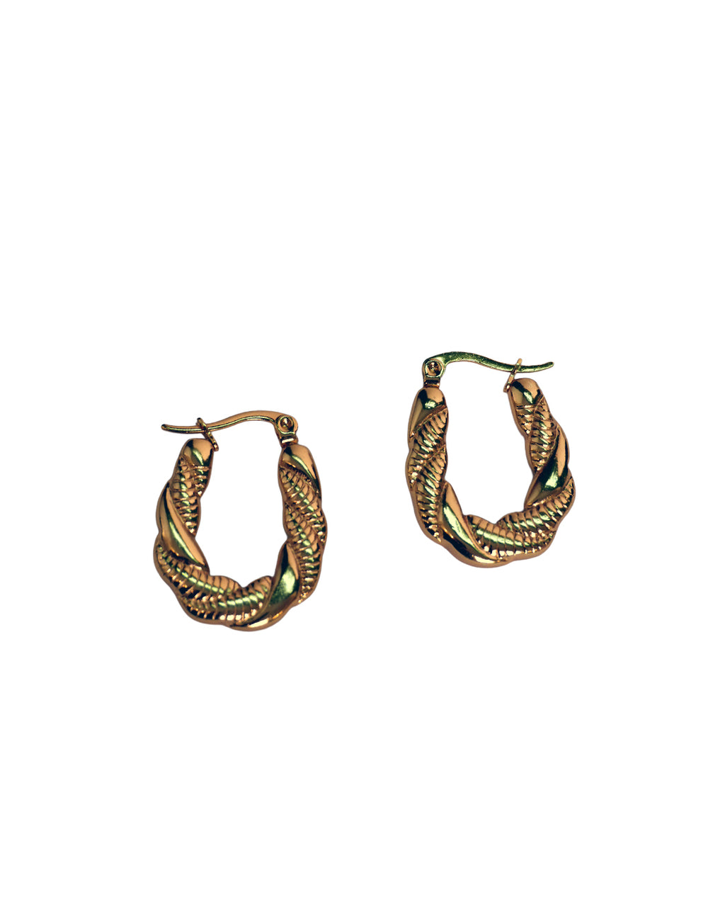 Dual-Tone Twisted Hoops